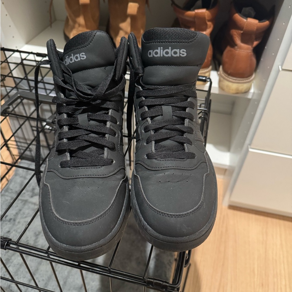 Adidas Black High-Top Sneakers